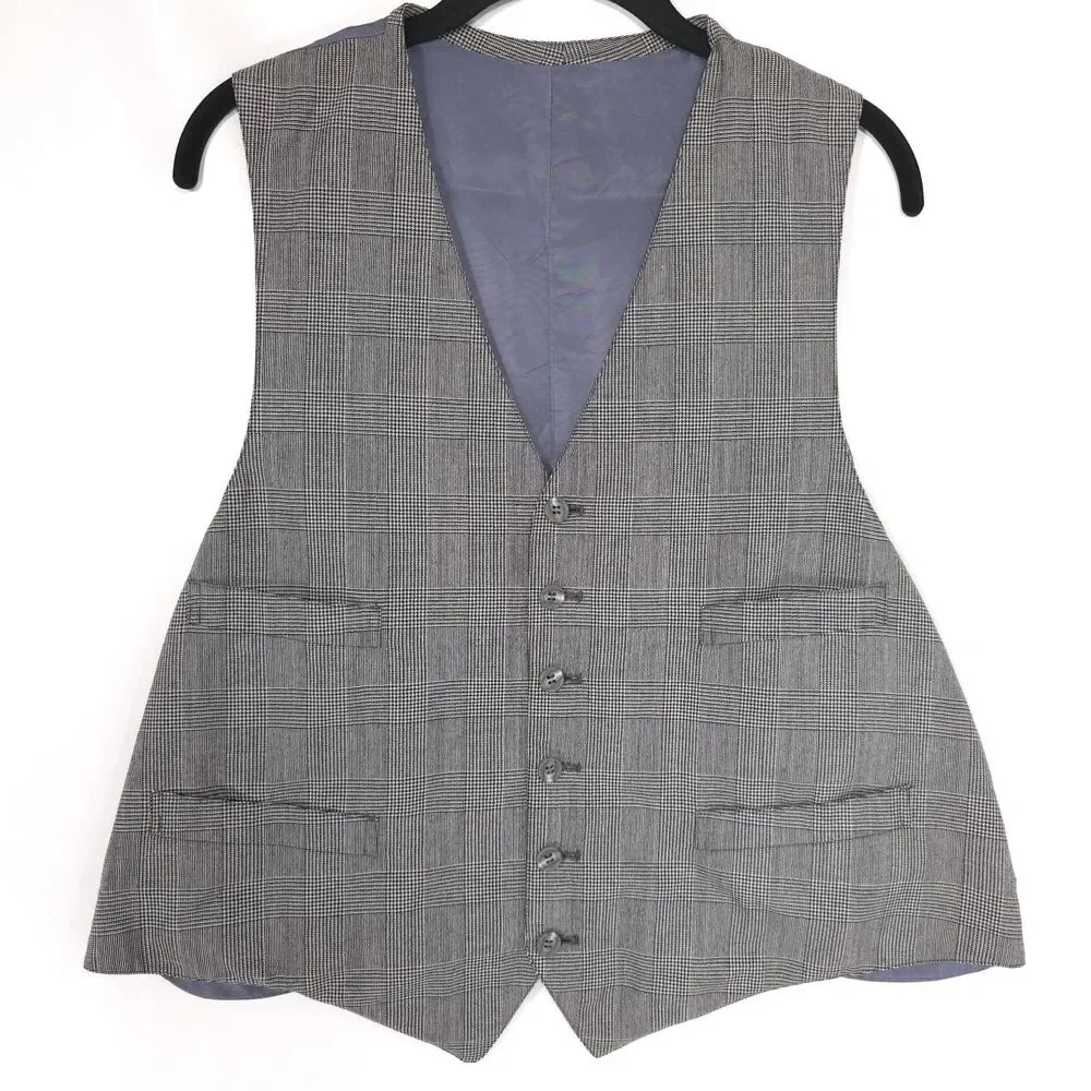 BROOKS BROTHERS Golden Fleece 3pc Suit 43SH Jacket Vest Pants 34x25 Wool USA VTG